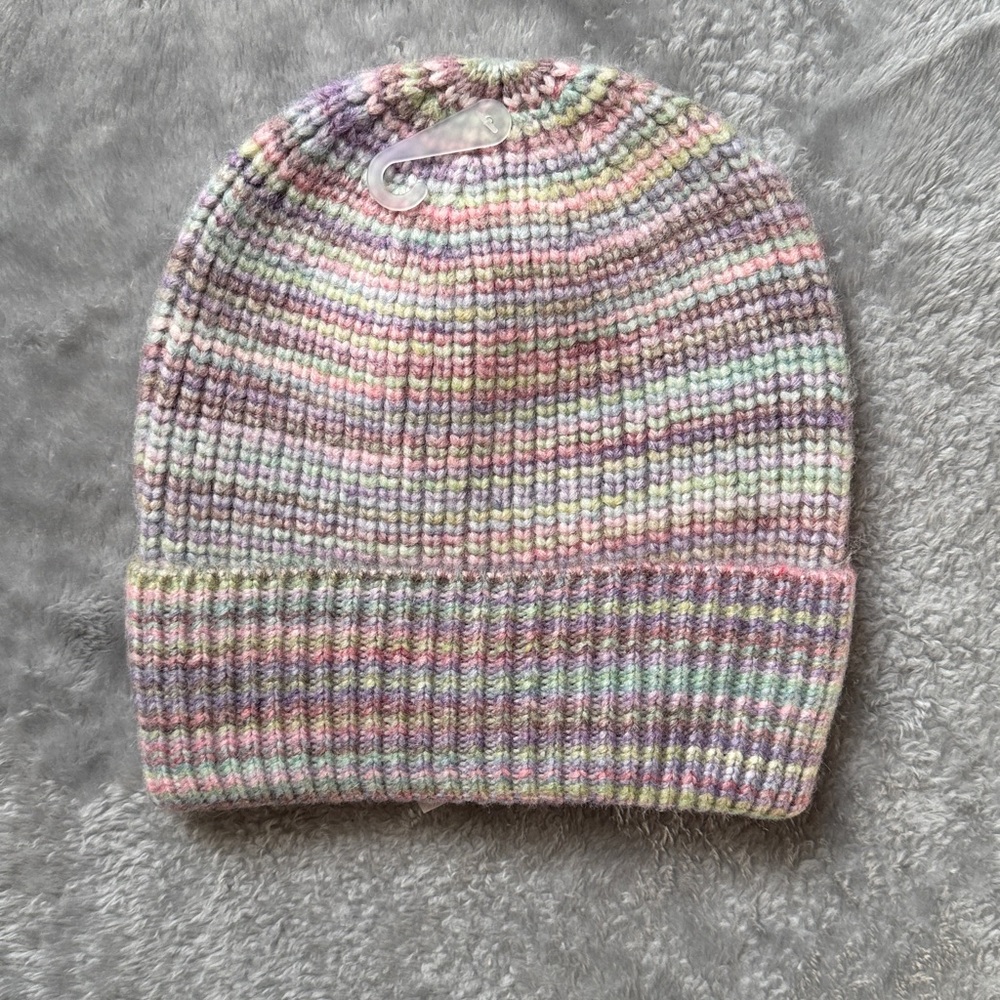 LOFT Multicolored Pastel Knit Beanie